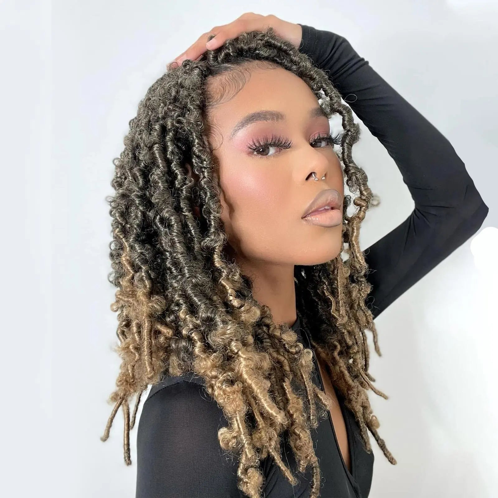 ( US ONLY) FAST SHIPPING DBL | Toyotress® Butterfly Locs Pre-Looped Distressed Locs Braiding Synthetic Crochet Hair Extensions Toyotress